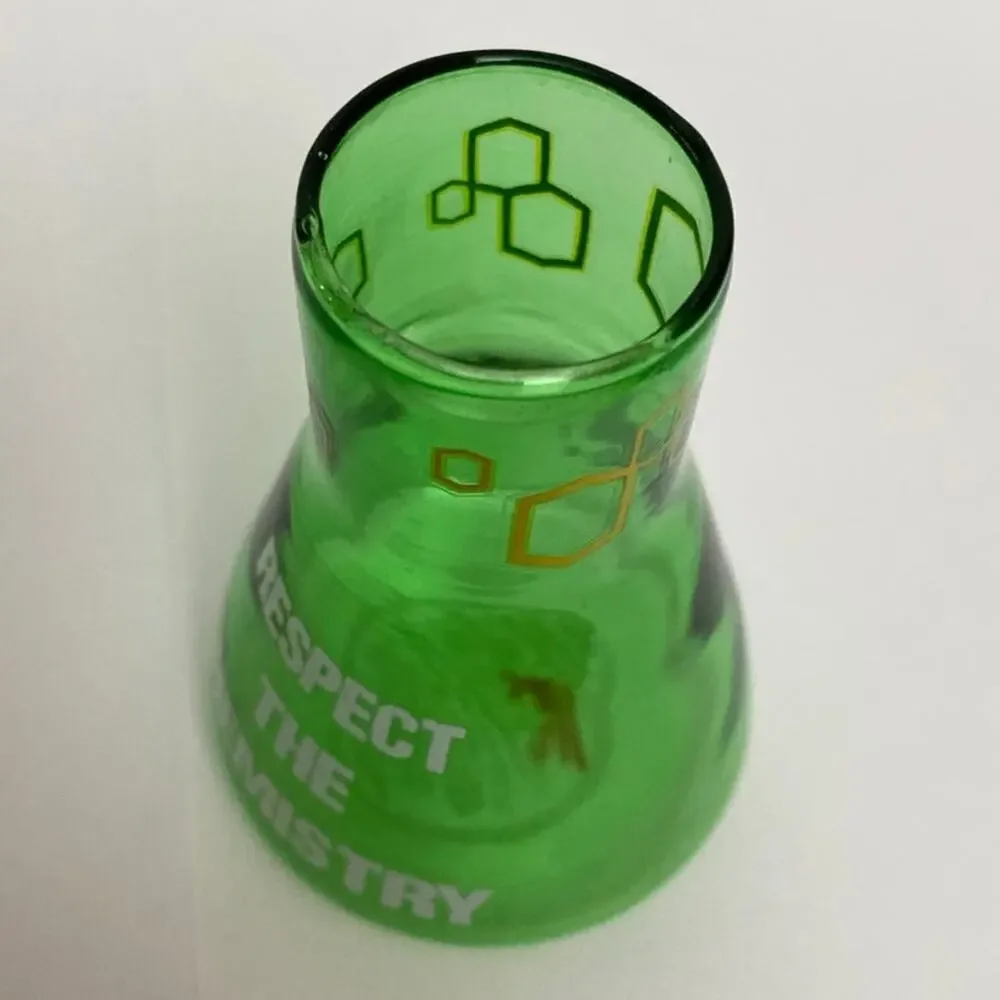 Breaking Bad Respect Chemistry Beaker Shot Glass Lime Green EXCELLENT